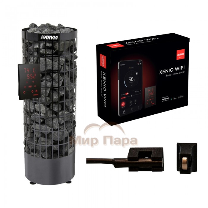 Набор Harvia Cilindro PC70XE Black Steel + CX001WiFi